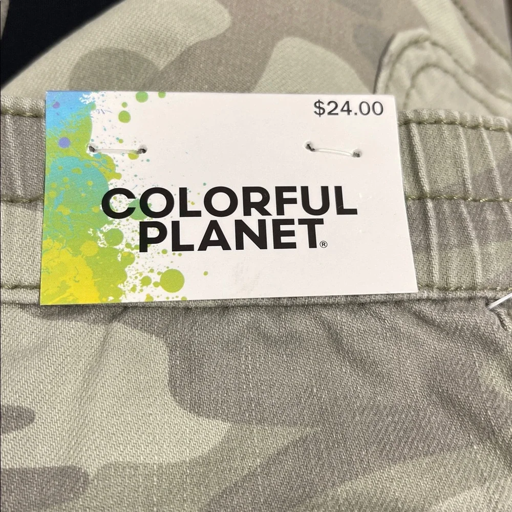 COLORFUL PLANET Camouflage Cargo Bow Shorts Girls Size 14 NWT